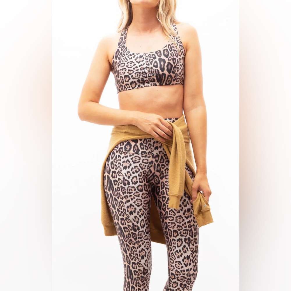 Onzie Leopard Sports Bra, Size S/M